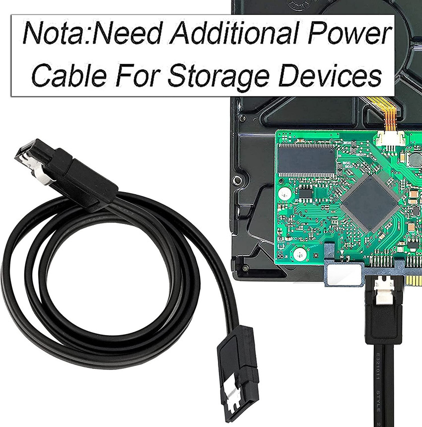 ATEKT Power Sharing Cable 0.7 m SATA SATA 3 Cable for Hard Disk