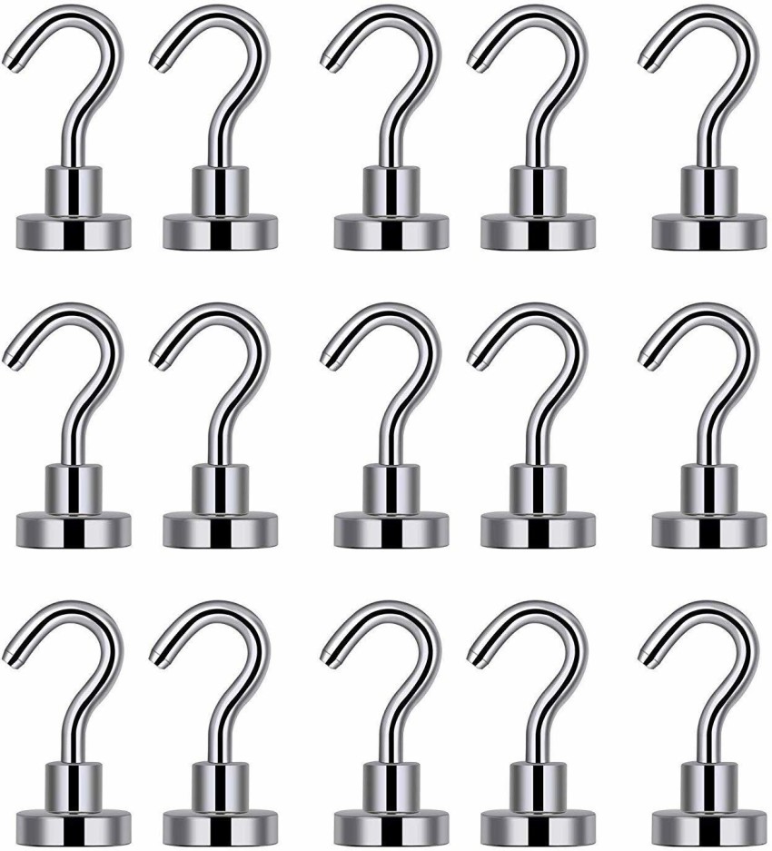 SafeMyles Heavy Duty Magnetic Hooks (15 Pack) for Multi-Purpose