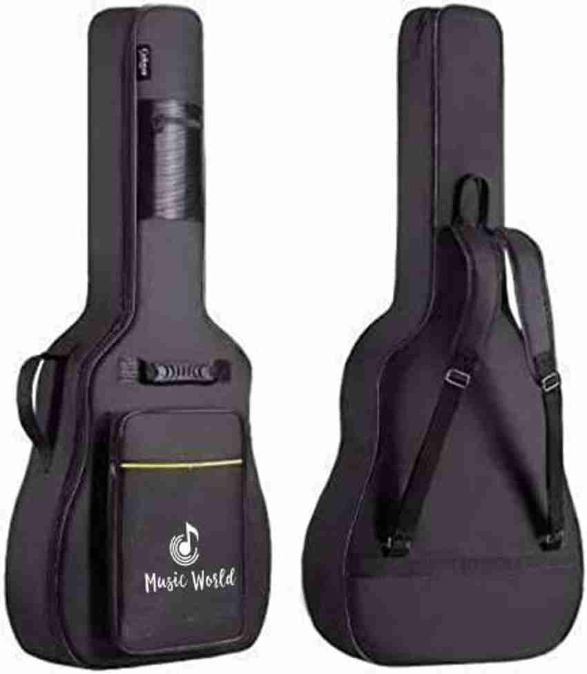 Music World Guitar Cover Gig Bag Black Standard Jumbo Size Padded Sponege Guitar Bag Guitar Bag Price in India Buy Music World Guitar Cover Gig Bag Black Standard Jumbo