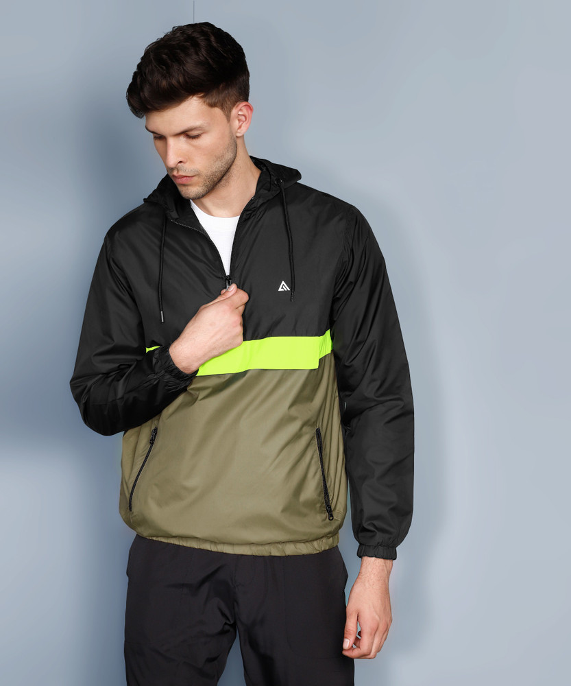 Adrenex Striped Men Wind Cheater