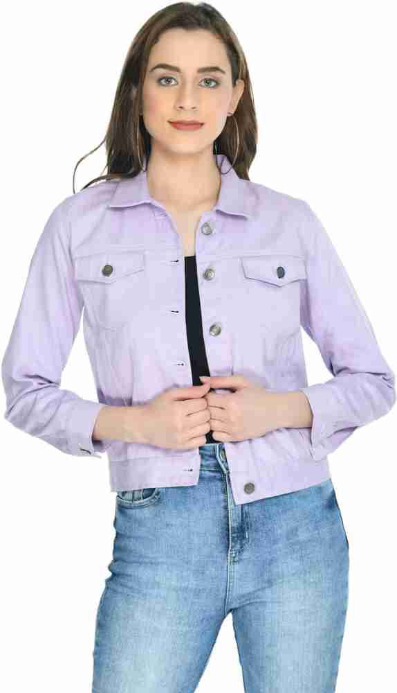 Purple jean hot sale jacket womens