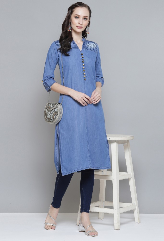 Denim kurtis outlet flipkart