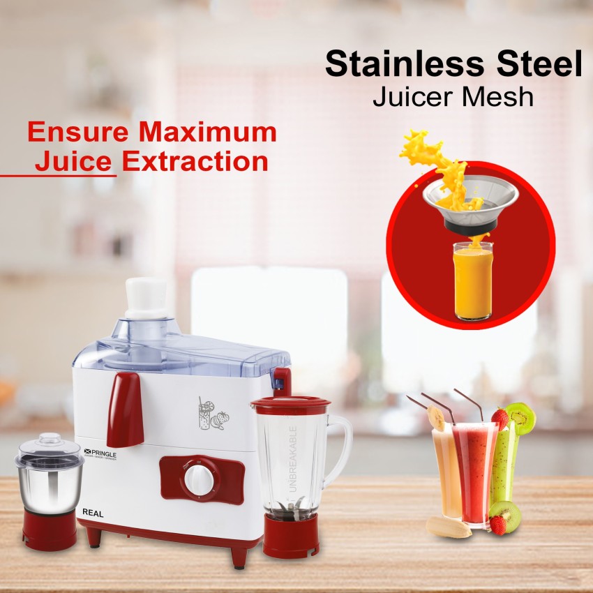 PRINGLE by PRINGLE REAL JUICER MIXER GRINDER (JMG) 500 Juicer Mixer Grinder  (2 Jars, CHERRY) Price in India - Buy PRINGLE by PRINGLE REAL JUICER MIXER  GRINDER (JMG) 500 Juicer Mixer Grinder (