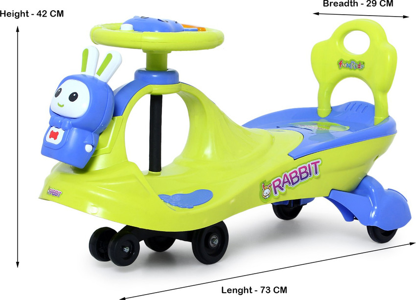 Fun Ride Bunny Swing Car Rider BUNNY RABBIT Twist and Swing