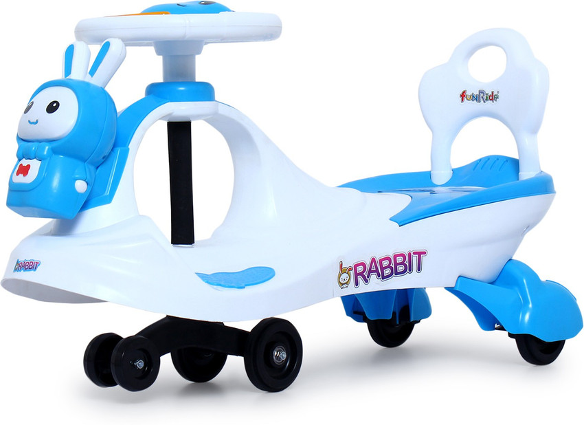 Fun Ride Bunny Swing Car Rider BUNNY RABBIT Twist and Swing Magic Car Ride On for Kids with Steering Music and Lights for Boys and Girls for Age 3 Bunny