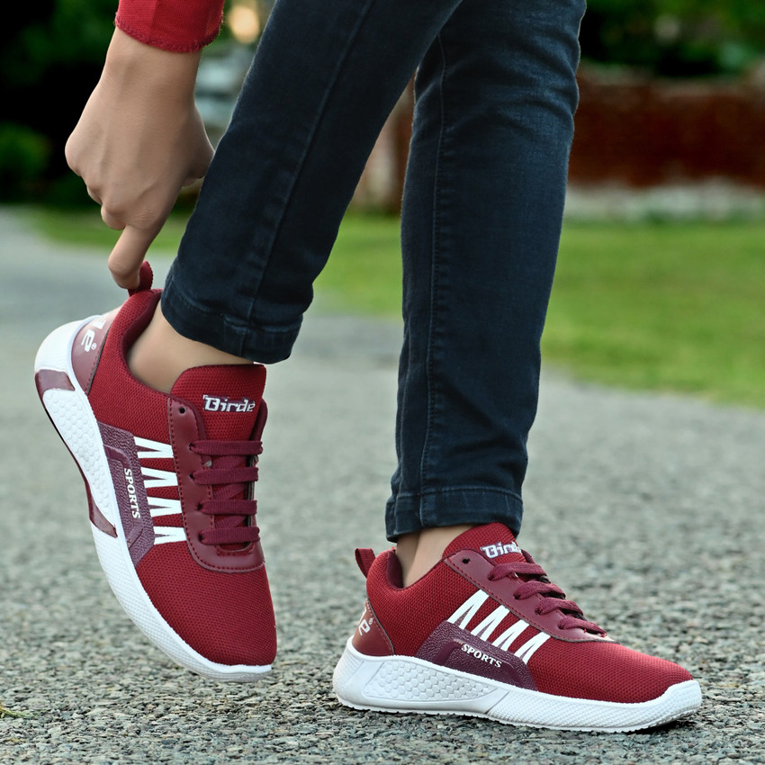 Maroon colour casual shoes sale
