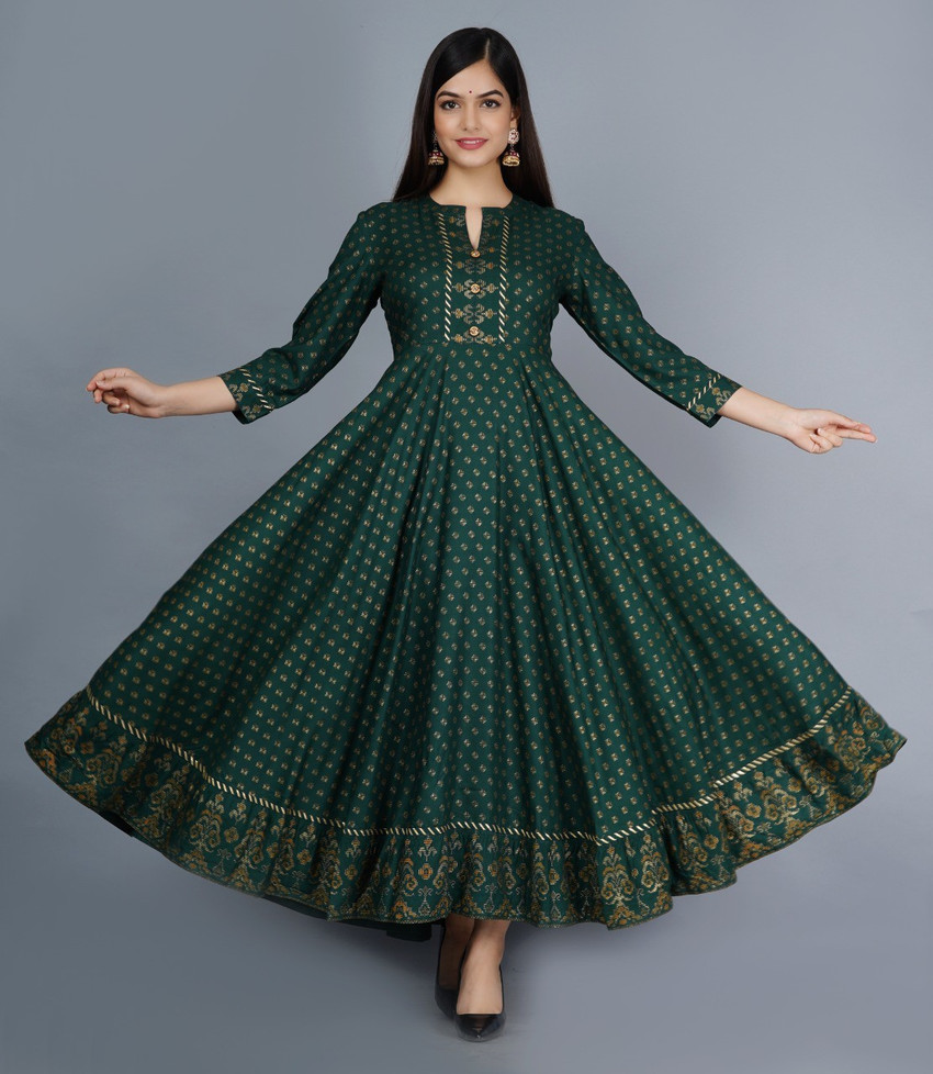 Flipkart long anarkali dress sales