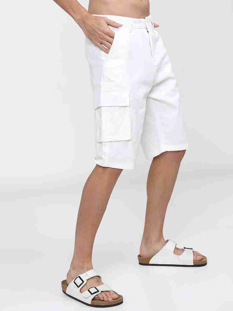 White cargo shorts mens outlet