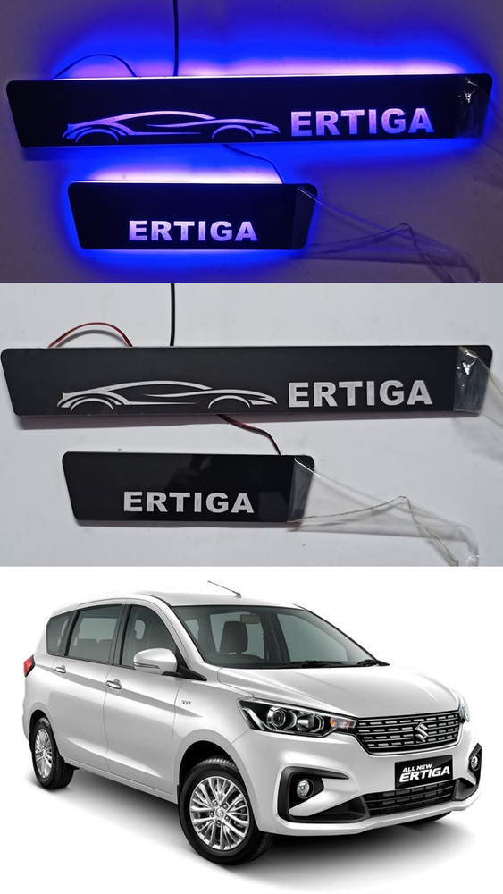 MRIDUM BLUE ILLUMINATED DOOR SILL PLATES FOR ERTIGA Door Sill