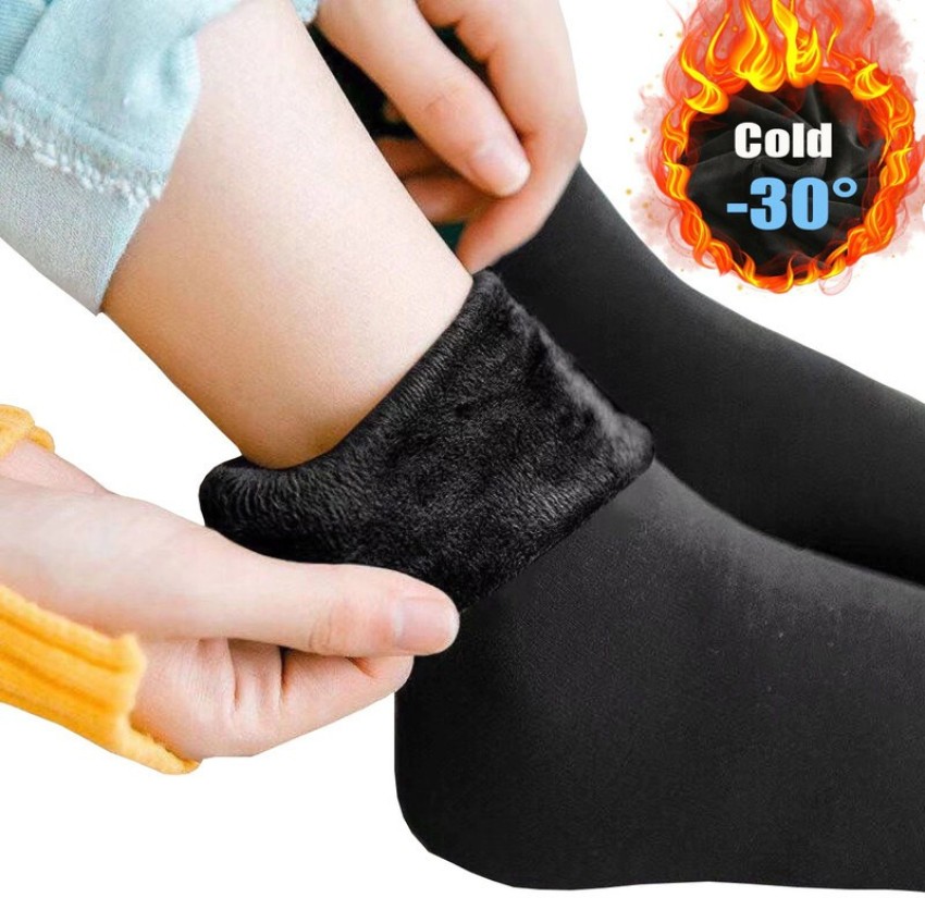 Bracevor Winter Socks Velvet Thermal Thumb Warm Ankle Calf length Feather  Fleece Fur Stretchy Elastic Socks For Men,Women,Girls and Boys Unisex Socks