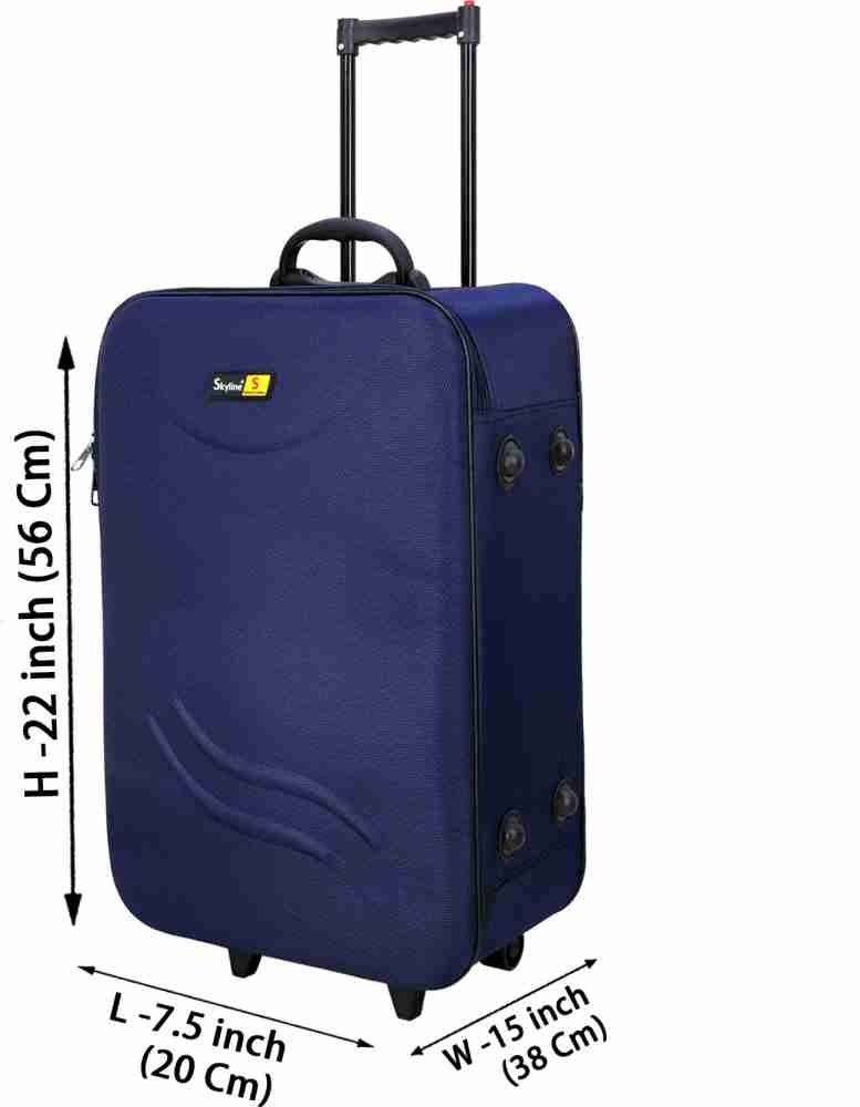 SKYLINE 22 Inch Travel Trolley Bag/Suitcase Number Lock With 2