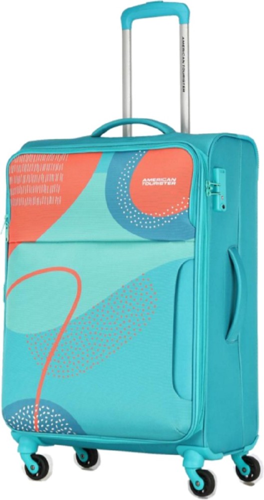 Blue Polyester American Tourister Trully Bags 70cm For Luggage