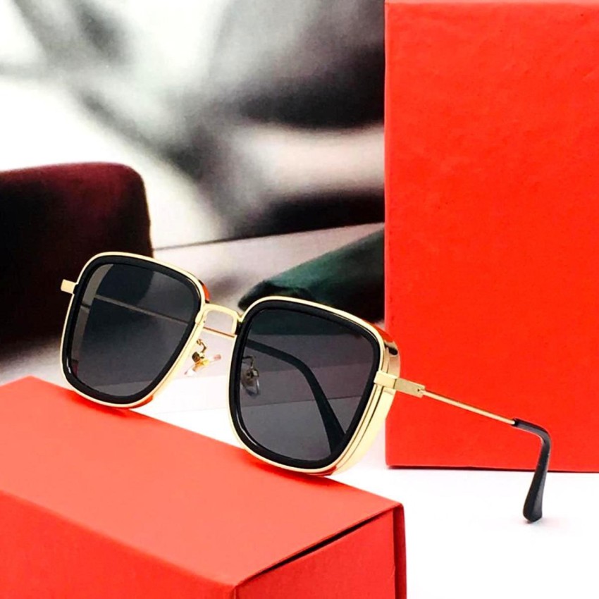 Buy LOUIS KOUROS Retro Square Sunglasses Black For Men & Women Online @  Best Prices in India