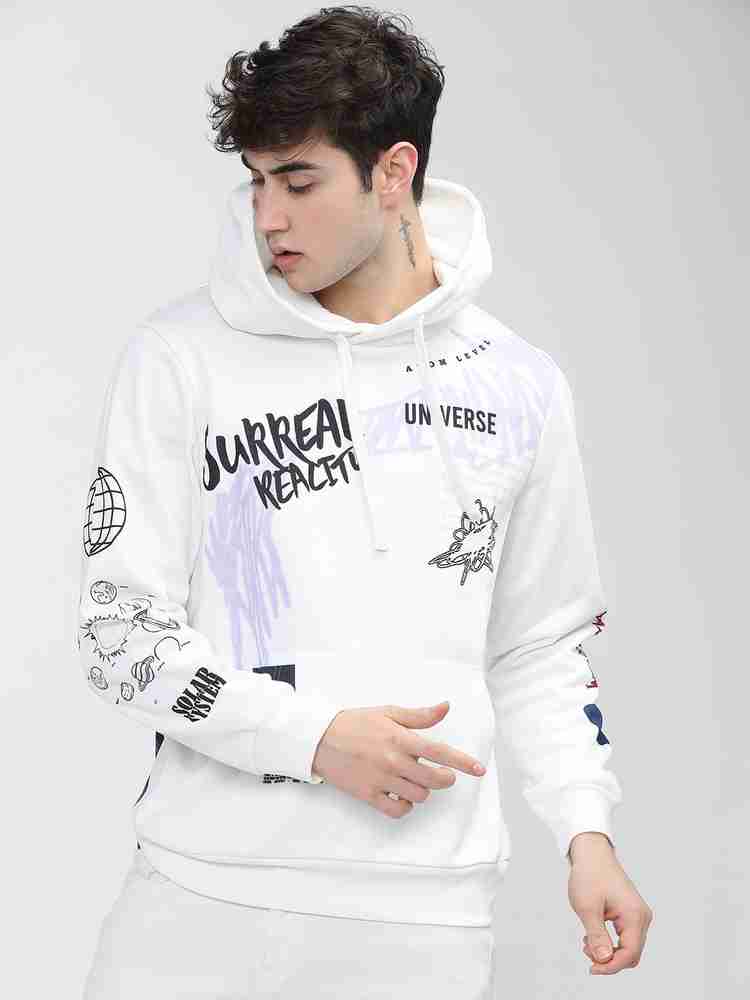 White printed hoodie online