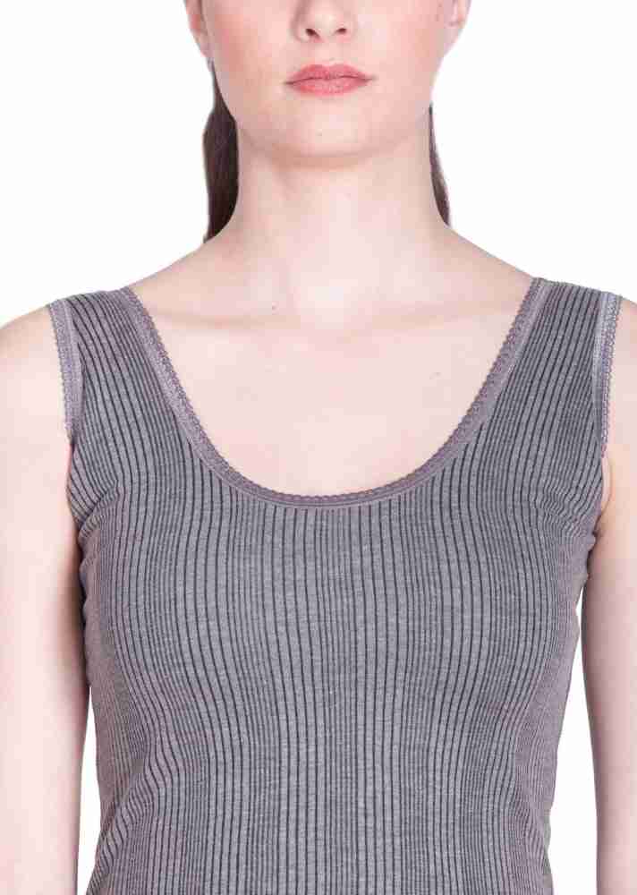 Lux Inferno Women's Cotton Thermal Top (Charcoal Melange, 80),Size-Free Size