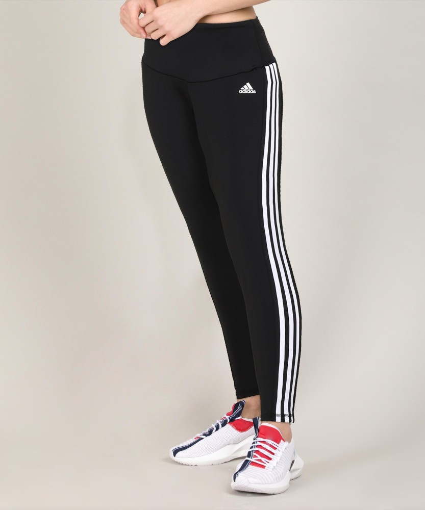 ADIDAS Striped Women Black Tights - Buy ADIDAS Striped Women Black