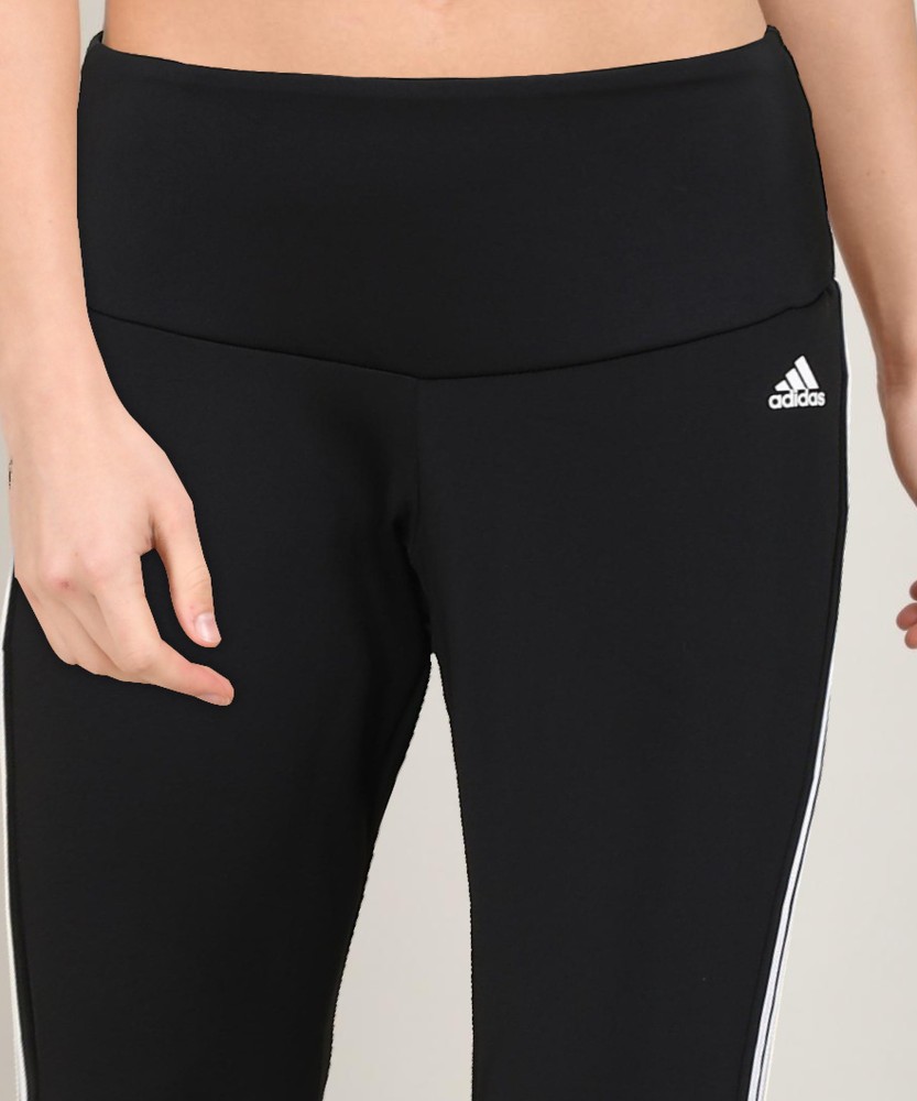 ADIDAS Striped Women Black Tights - Buy ADIDAS Striped Women Black