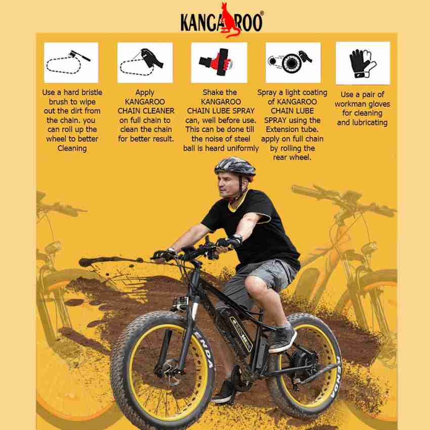 Buy Kangaroo Motorcycle Bike Chain Cleaner Spray Degreaser for Cycle  Motorcycle & Chain Driven Machines 500ML Each (Pack of 2) Online at Best  Prices in India - JioMart.