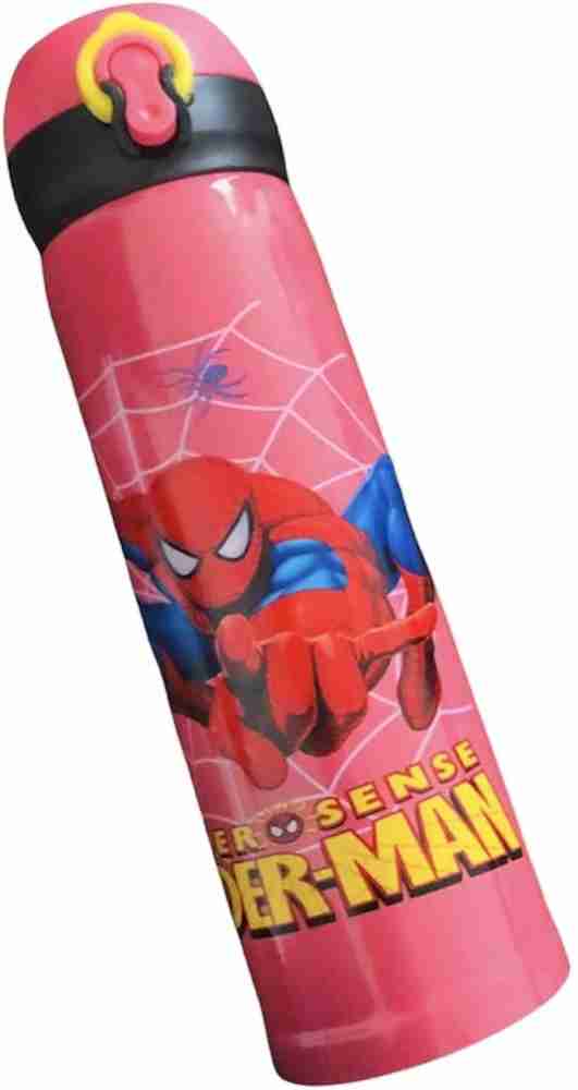 Spider Man Designer Printed Stainless Steel Insulated Sipper Water Bottle  for Girls /Flask for Kids, School, Gym. Travelling Black (500 ml