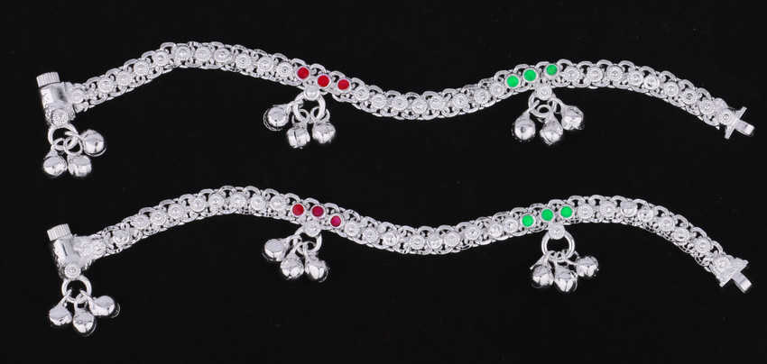 SRRE 10 inch Traditional Anklets. Silver Anklet Price in India Buy SRRE 10 inch Traditional Anklets. Silver Anklet Online at Best Prices in India Flipkart