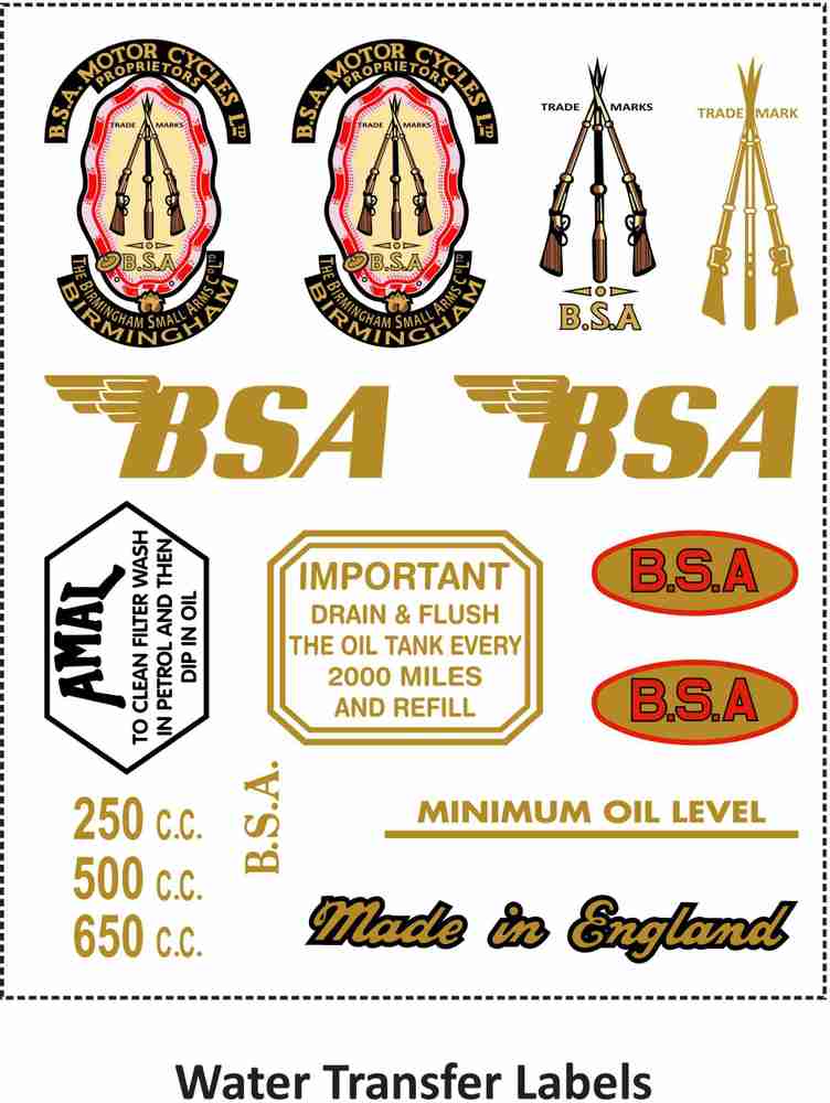 Bsa store cycle sticker