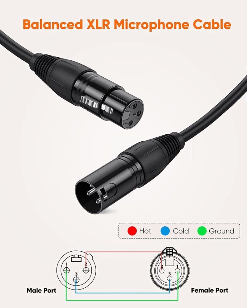 DawnRays 10 Meter XLR Male to XLR Female Cable Mic Extension Straight XLR  Patch Cable cable Price in India - Buy DawnRays 10 Meter XLR Male to XLR  Female Cable Mic Extension Straight XLR Patch Cable cable online at