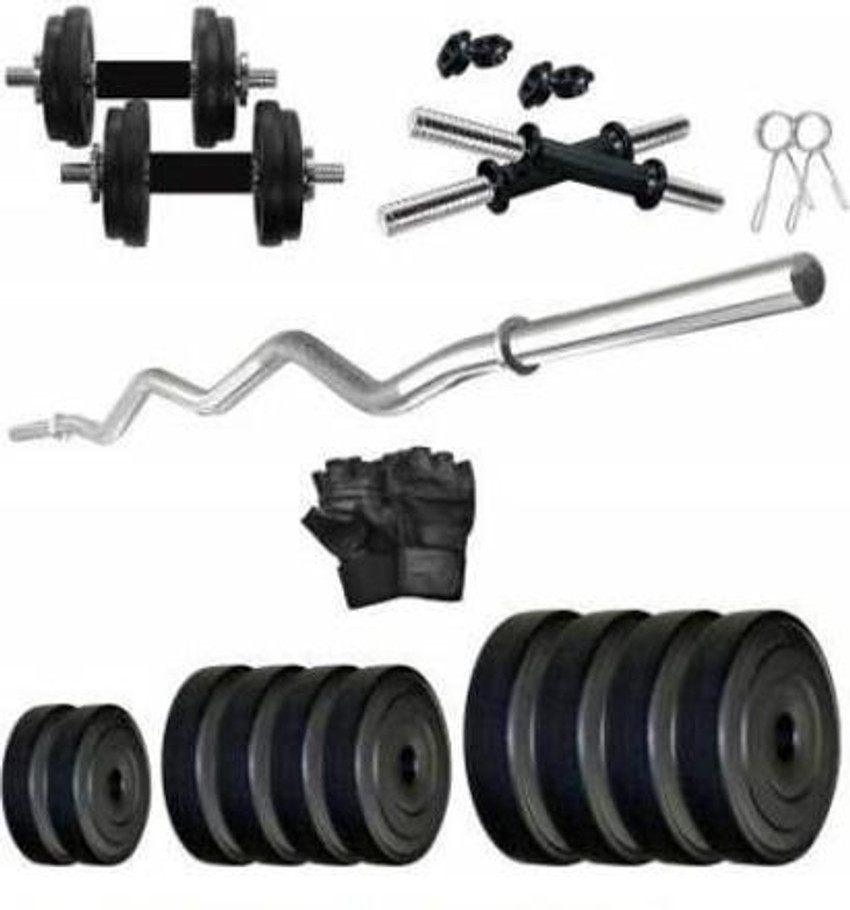 COGNANT FITNESS 12kg Adjustable PVC Weight Dumbbell Set Adjustable