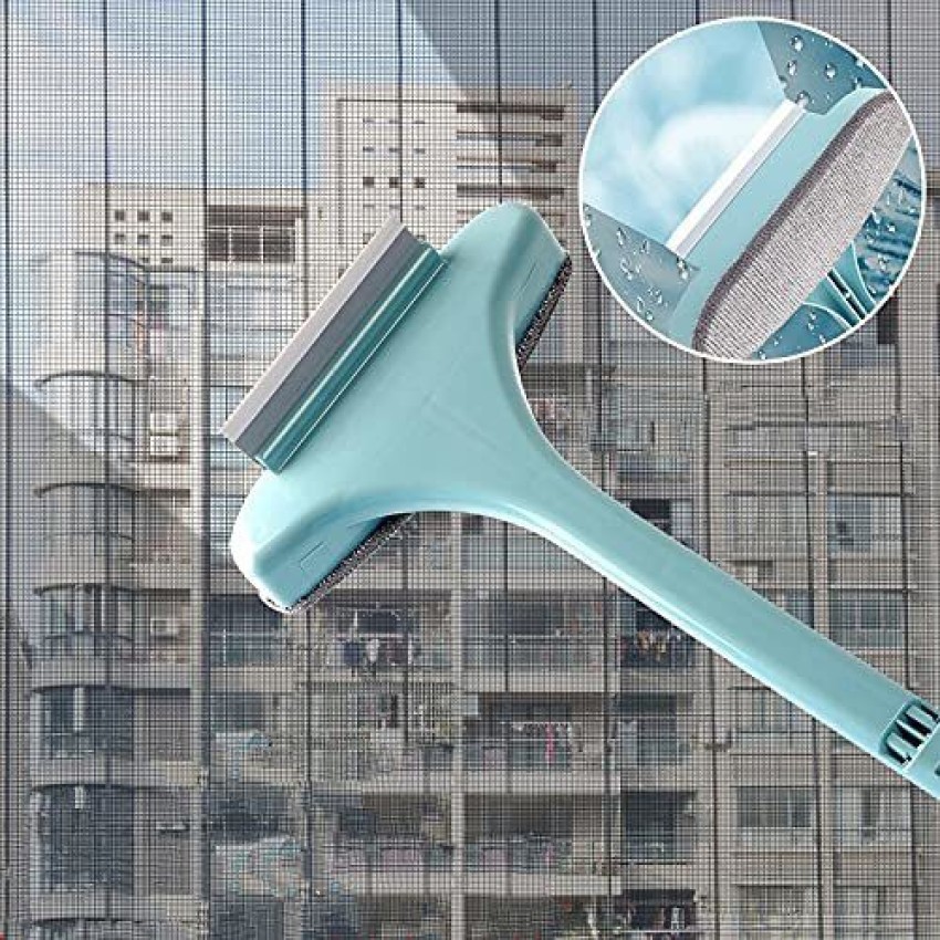 Luxafare Bathroom Cleaning Brush with Wiper 2 in 1 Tiles Cleaning