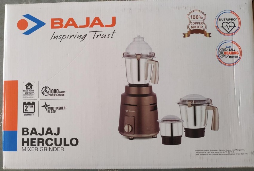 Bajaj 1000w outlet mixer grinder