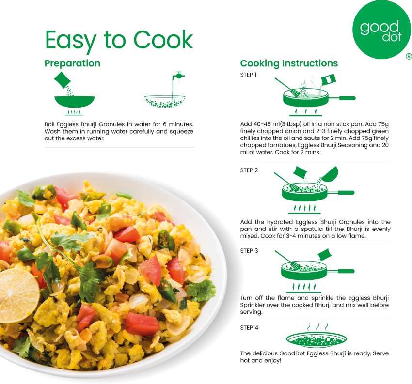 Good dot plant based Eggless Bhurji kit, 100gm, Plant Based Meat