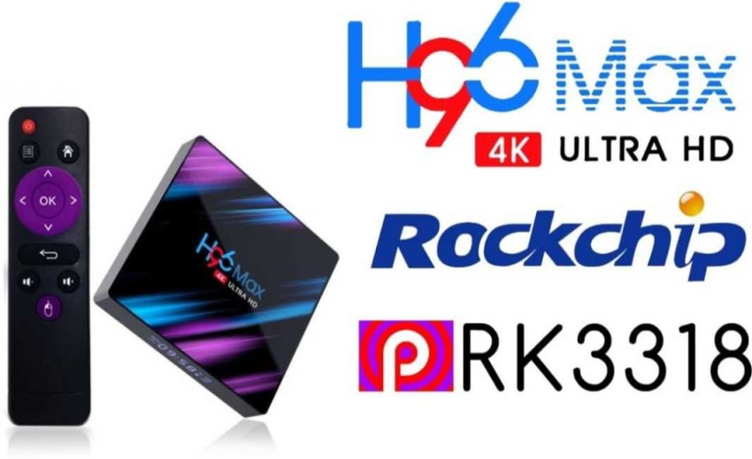 Kanak Wi-Fi TV box H96 MAX TV Box Android 10 4G ROM AND RAM 32GB USB3.0  H.265 Media Streaming Device - Kanak 