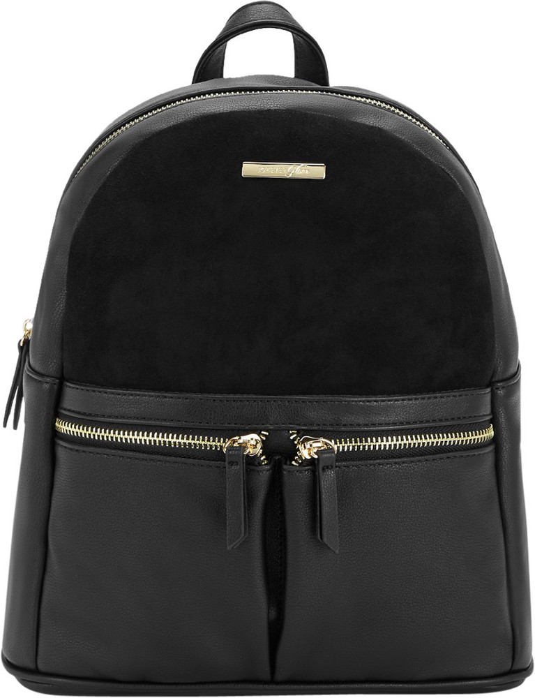 Forever Glam By Pantaloons Black Solid Backpack 10 L Backpack