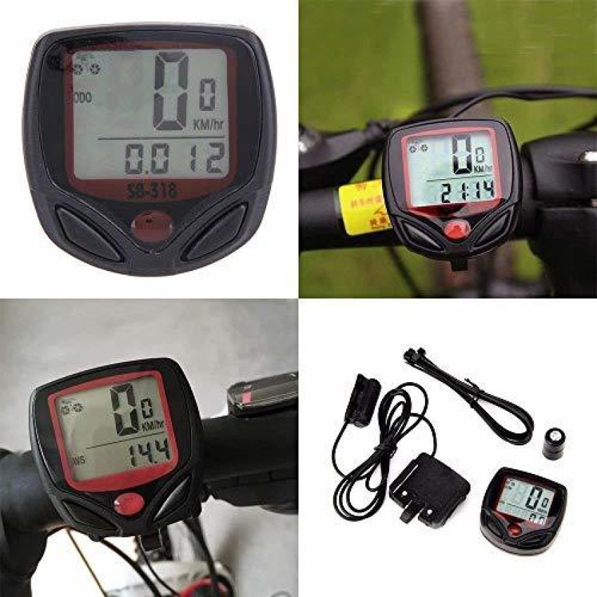 Sunding 15 Function Waterproof Bicycle Speedometer Odometer