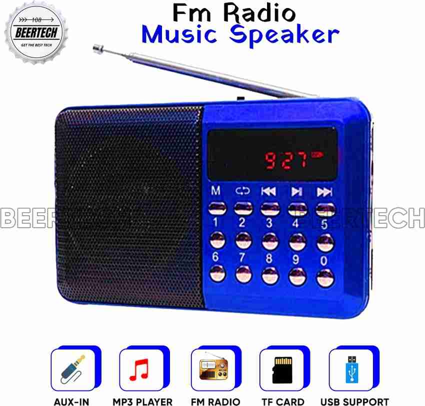 BeerTech ODSM305 Pocket FM Radio with Mp3 Music USB SD Card and