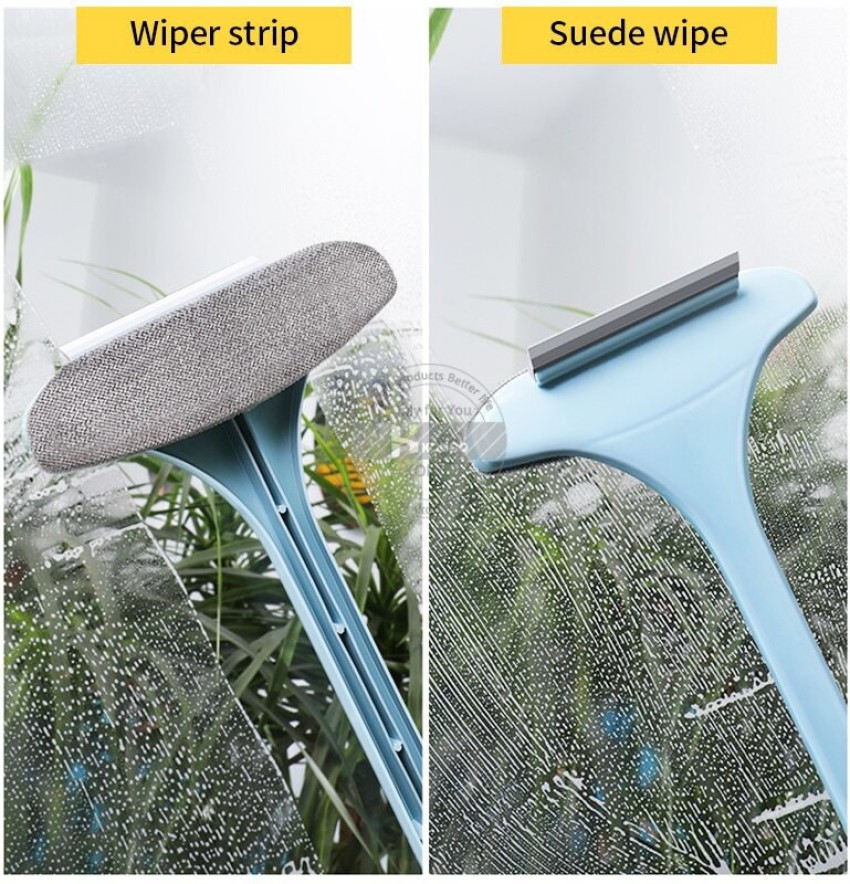 1pc 2 In 1 Multifunctional Cleaning Brush Glass Scraper Wiper