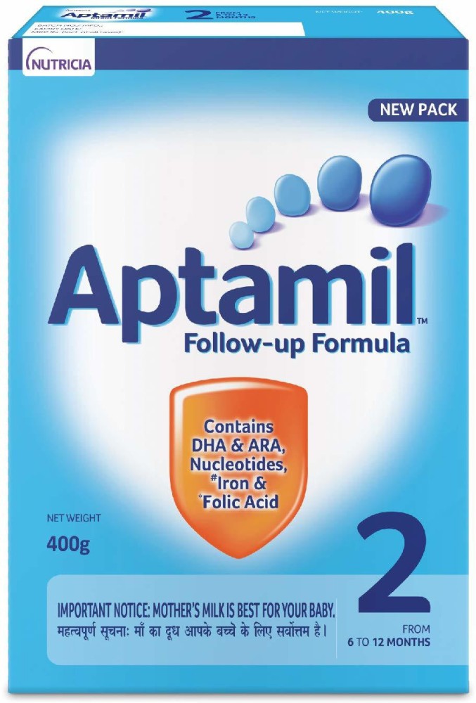 Aptamil 2 Infant Formula (400 gm , 6+ Months) (Pack of 6) Price in India -  Buy Aptamil 2 Infant Formula (400 gm , 6+ Months) (Pack of 6) online at