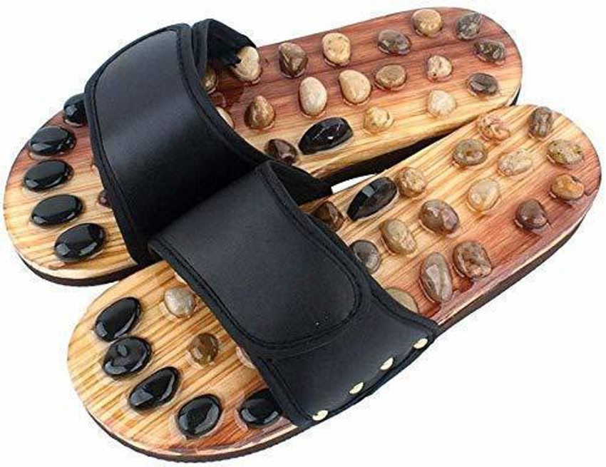 Acupressure slippers wooden best sale