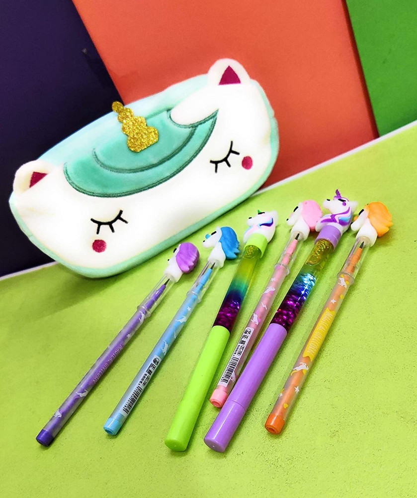 Flipkart KIDOS JOY Pouch with Glitter pens and Pencils