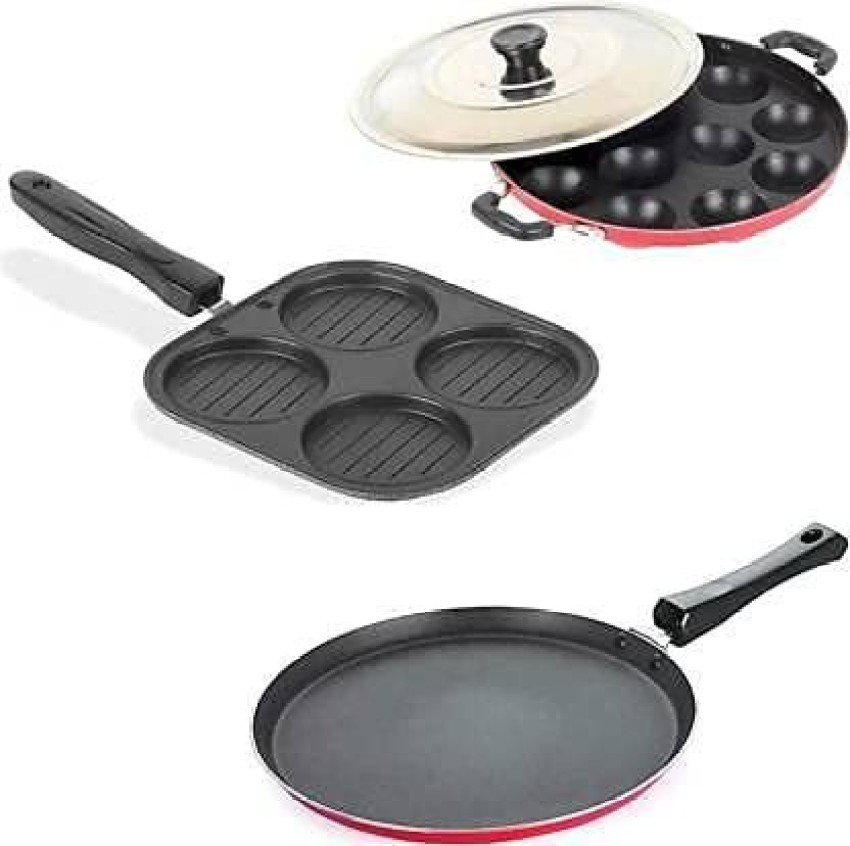 High Grade Aluminum Roti Tawa and Appam Pan Set