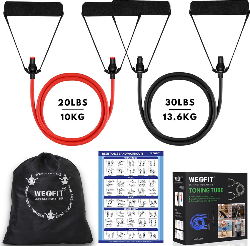 WErFIT Resistance Band Tube Pack of 2 For Complete Workouts 20 30 LBS Carry Bag Resistance Tube Buy WErFIT Resistance Band Tube Pack of 2 For Complete Workouts 20 30 LBS