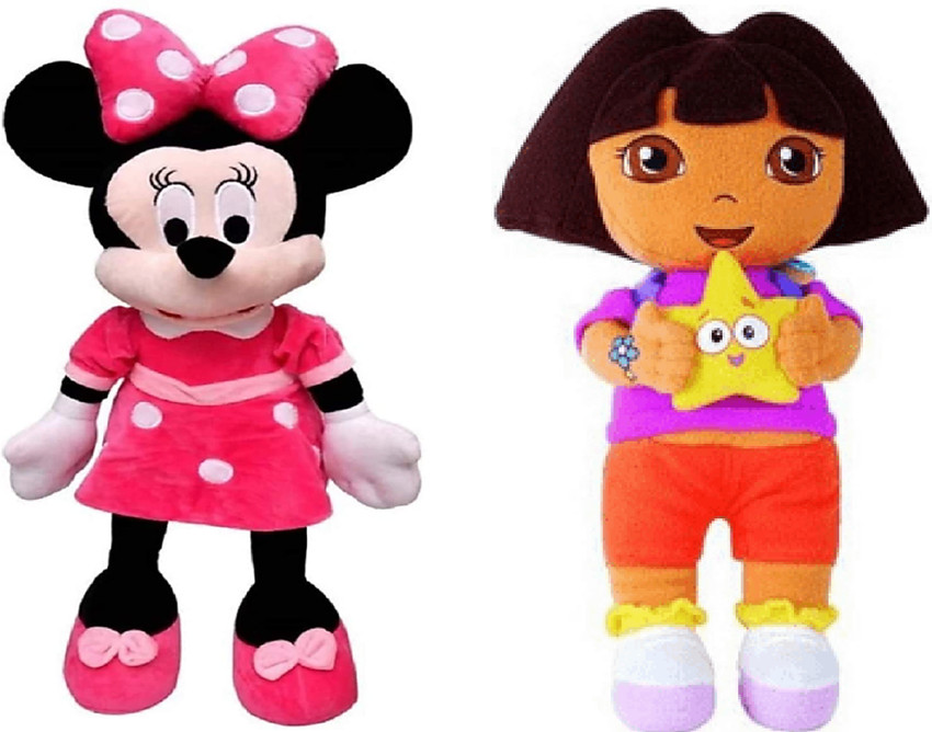 tgr cute stuffed soft toy minnie and dora doll for kids 40 cm