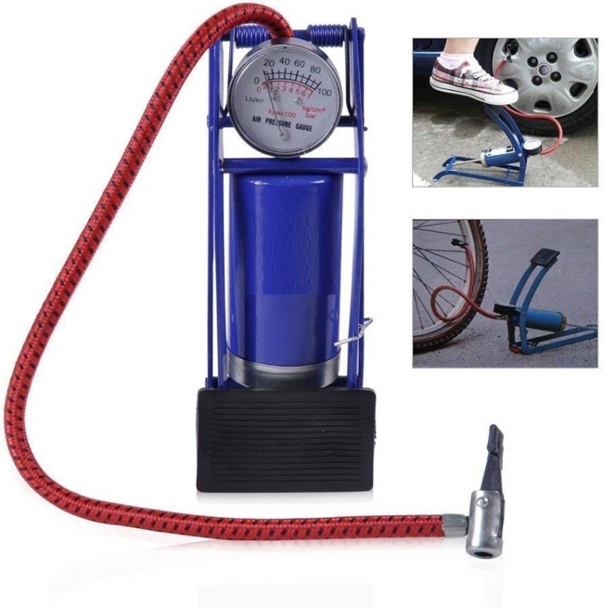 bike pump with pressure gauge analog electric portable air pump for bike \  car