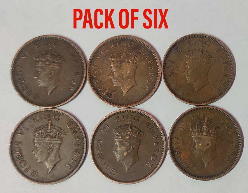 ANK 6 COPPER COINS BRITISH INDIA OLD COINS BUYERS WILL GET