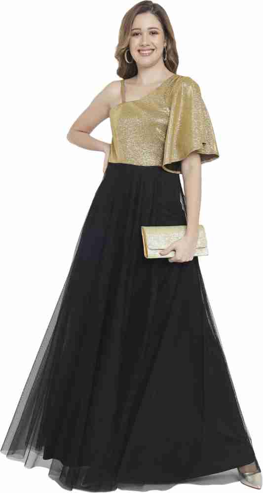 Black 2025 golden frock