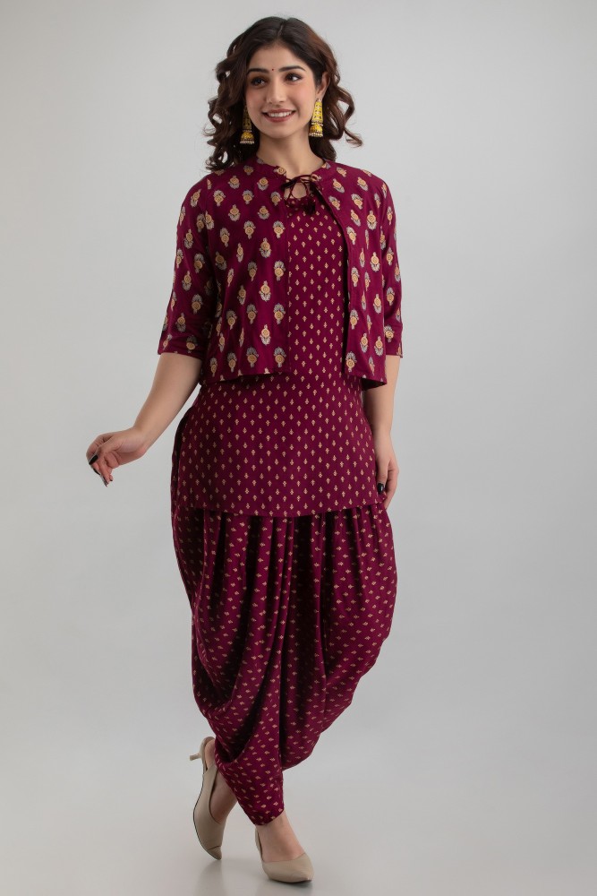 Discover more than 87 dhoti style kurti with jacket latest - thtantai2