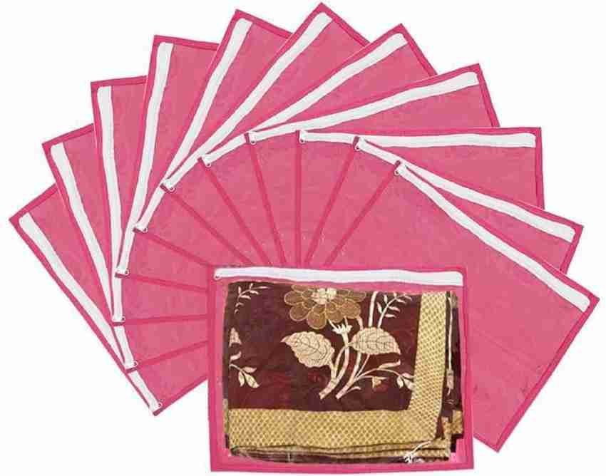 ARVANA single saree suit covers packing bag saree and cloth organiser pack of 12 SINGLEPINK Price in India Buy ARVANA single saree suit covers packing bag saree and cloth organiser pack