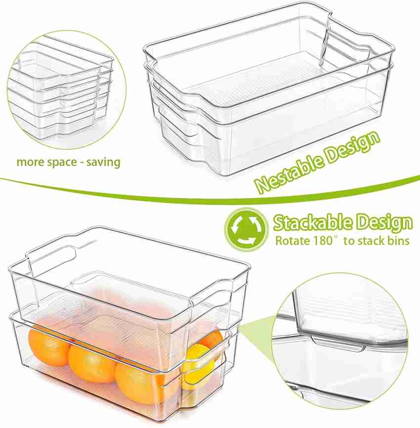 12 x 4 Acrylic Fridge Organizer Bin- Kitchen Pantry Stackable Storage, 1  Pack - Jay C Food Stores