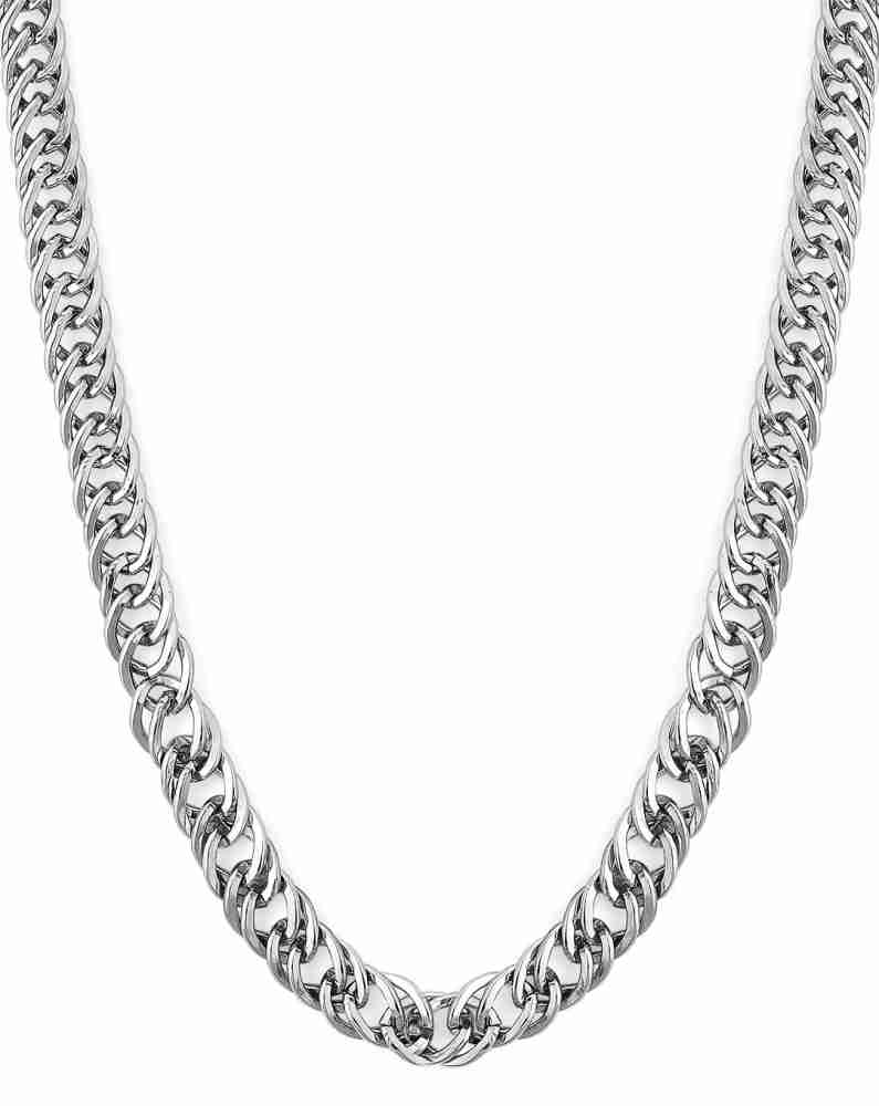 Buy The Roadster Lifestyle Co Men Silver Plated Chain - Necklace