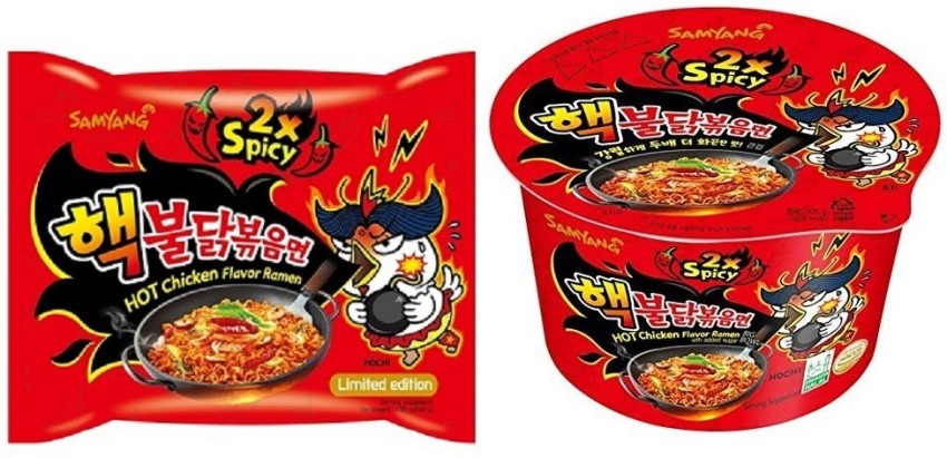 Samyang Buldak 2XSpicy Noodles140Gm PK1 & 2XSpicy Flavour bowl