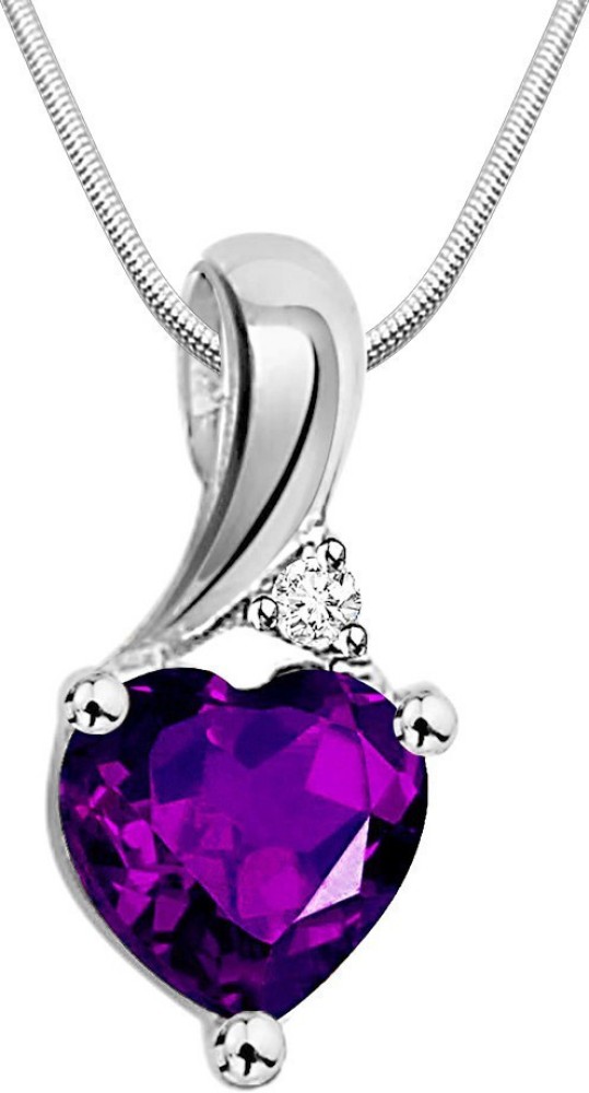 purple diamond necklace